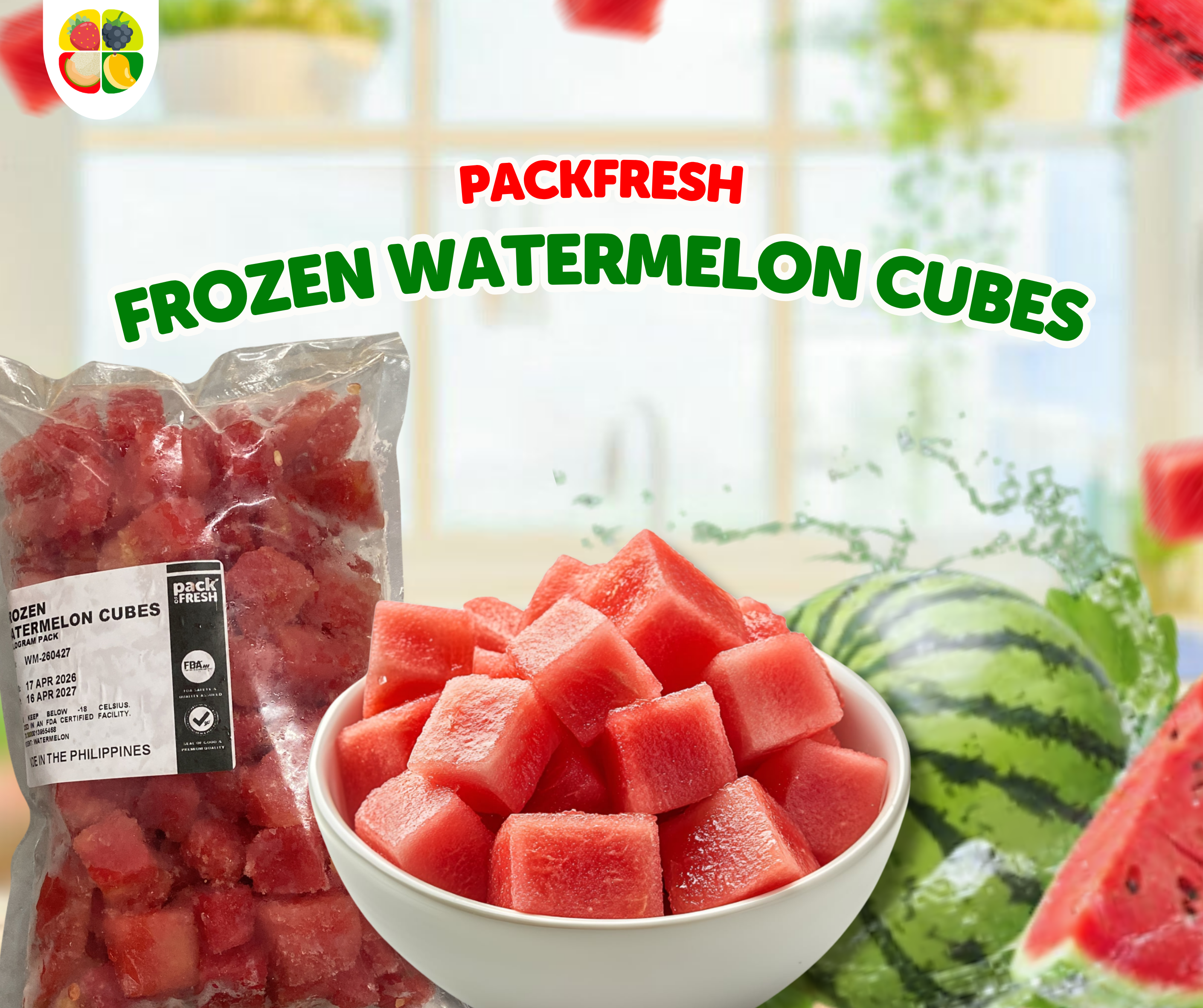 Frozen Watermelon Cubes