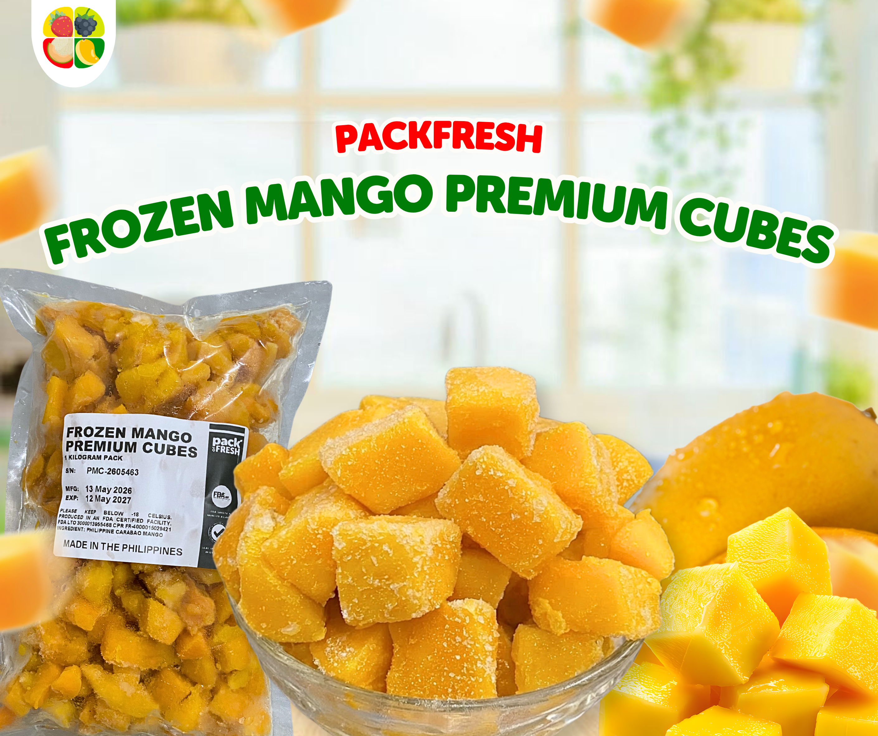 Frozen Mango Cubes